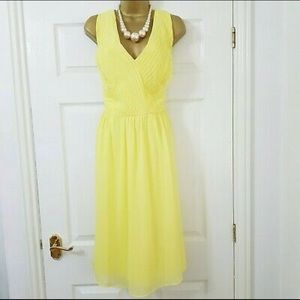 Monsoon Chiffon Yellow Dress